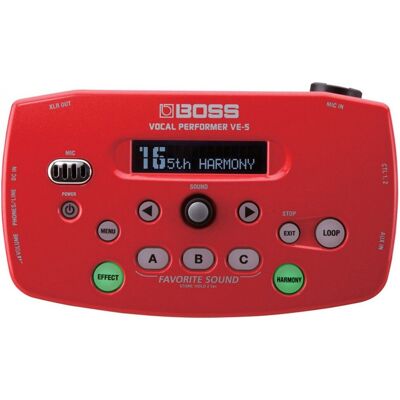 Boss VE-5 Vocal Performer Vocal Processor Red Boss VE-5 Vocal Performer Vocal Processor Red
