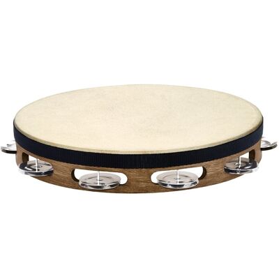 Meinl Headed Wood Tambourine Steel Jingles Walnut Brown Meinl Headed Wood Tambourine Steel Jingles Walnut Brown