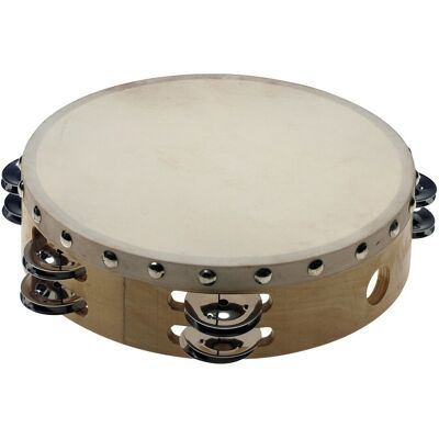 Stagg 8" Pre-tuned Wooden Tambourine - Two Jingles Stagg 8" Pre-tuned Wooden Tambourine - Two Jingles