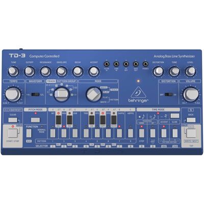 Behringer TD-3-BU Analog Bass Line Synthesizer Blue Behringer TD-3-BU Analog Bass Line Synthesizer Blue