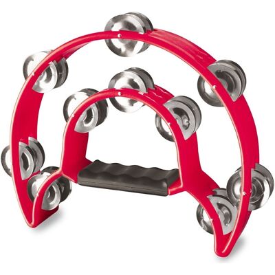 Stagg Cutaway Tambourine 20 Jingles Red Stagg Cutaway Tambourine 20 Jingles Red