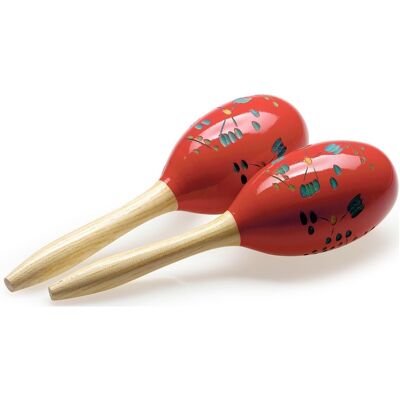 Stagg 28cm Wood Maracas Red Stagg 28cm Wood Maracas Red