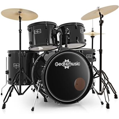 BDK-1+ Full Size Starter Drum Kit by Gear4music Black BDK-1+ Full Size Starter Drum Kit by Gear4music Black