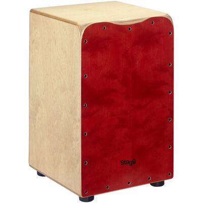 Stagg Medium Sized Red Cajon w/ Bag Stagg Medium Sized Red Cajon w/ Bag