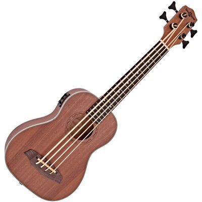 Deluxe Electro Ukulele Bass by Gear4music Sapele Deluxe Electro Ukulele Bass by Gear4music Sapele