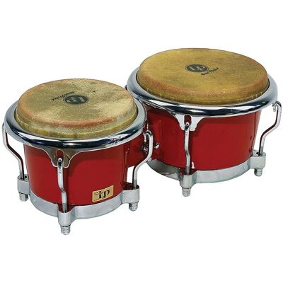 Latin Percussion LP Fiberglass Bongos Red Chrome Hardware Latin Percussion LP Fiberglass Bongos Red Chrome Hardware