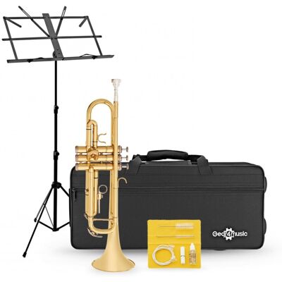 Student Trumpet Beginner Pack by Gear4music Gold Student Trumpet Beginner Pack by Gear4music Gold