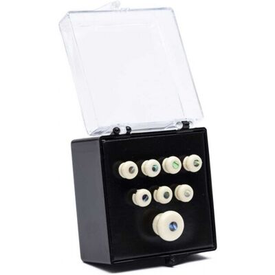 Martin 18APP45 Bridge Pins Set of 8 White w/ Pearl Inlay Martin 18APP45 Bridge Pins Set of 8 White w/ Pearl Inlay