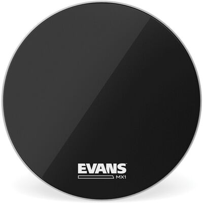 Evans MX1 Black Marching Bass Drum Head 16" Evans MX1 Black Marching Bass Drum Head 16"