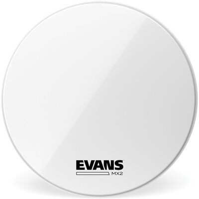Evans MX2 White Marching Bass Drum Head 24" Evans MX2 White Marching Bass Drum Head 24"