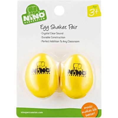 Nino by Meinl NINO540Y-2 Percussion Plastic Egg Shaker Pair Yellow Nino by Meinl NINO540Y-2 Percussion Plastic Egg Shaker Pair Yellow
