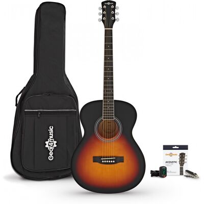 Student Acoustic Guitar & Accessory Pack by Gear4music Sunburst Student Acoustic Guitar & Accessory Pack by Gear4music Sunburst