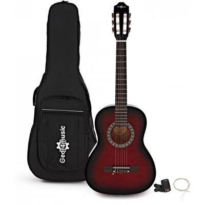 3/4 Classical Guitar Pack Redburst by Gear4music 3/4 Classical Guitar Pack Redburst by Gear4music