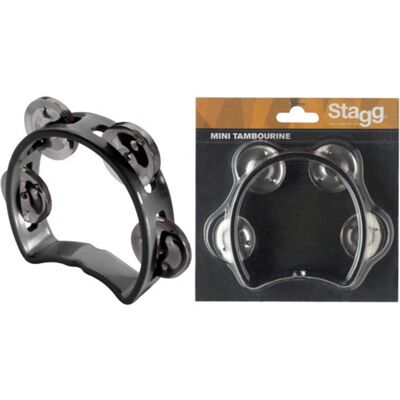 Stagg Plastic Mini Tambourine Black Stagg Plastic Mini Tambourine Black