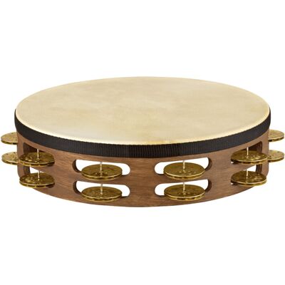 Meinl Vintage Goat Skin 2 Row Tambourine Walnut Brown Meinl Vintage Goat Skin 2 Row Tambourine Walnut Brown