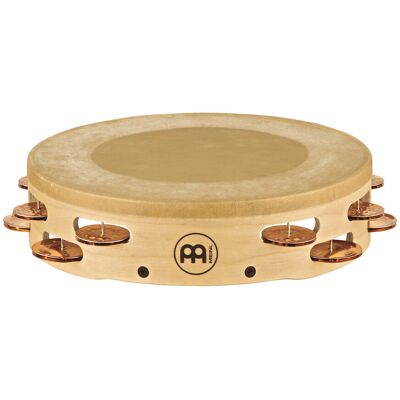 Meinl Headed Artisan Edition Tambourine 2 Rows Bronze Jingles Maple Meinl Headed Artisan Edition Tambourine 2 Rows Bronze Jingles Maple