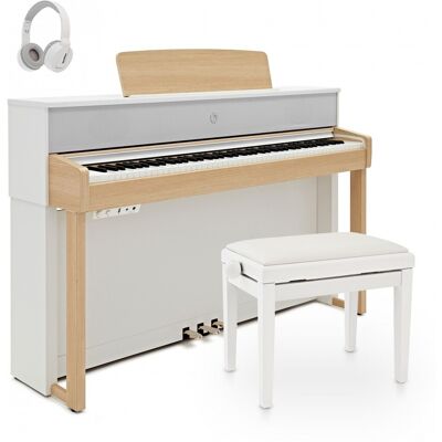 G4M HDP-1 Upright Digital Piano Maple & White with Accessory Pack G4M HDP-1 Upright Digital Piano Maple & White with Accessory Pack