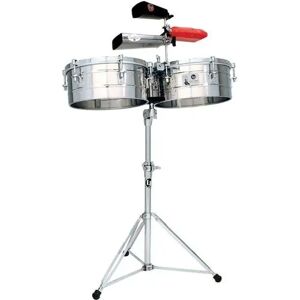 Latin Percussion Timbales Tito Puente LP257-S, 14" & 15", Stainless Steel Latin Percussion Timbales Tito Puente LP257-S, 14" & 15", Stainless Steel