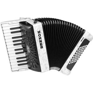 Hohner Bravo II 48 white silent key acoustic accordion Hohner Bravo II 48 white silent key acoustic accordion