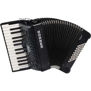 Hohner Bravo II 48 black silent key acoustic accordion Hohner Bravo II 48 black silent key acoustic accordion