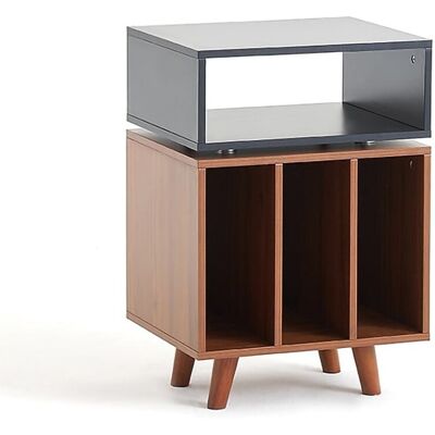 Norstone Stockholm 700 Vinyl Cabinet Black Satin/Walnut Norstone Stockholm 700 Vinyl Cabinet Black Satin/Walnut