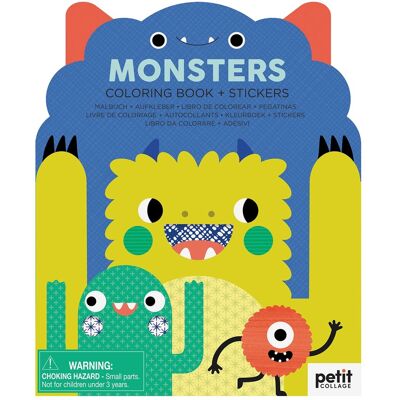 Petit Collage Monsters Colouring Book with Stickers Petit Collage Monsters Colouring Book with Stickers