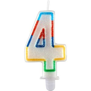 Eurowrap Number 4 Birthday Candle Eurowrap Number 4 Birthday Candle
