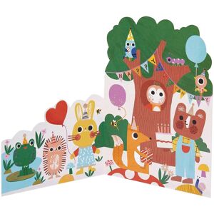 Raspberry Blossom Woodland Animals Fold-Out Birthday Card Raspberry Blossom Woodland Animals Fold-Out Birthday Card