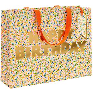 Glick Paper Salad Dotty Birthday Landscape Large Gift Bag Glick Paper Salad Dotty Birthday Landscape Large Gift Bag