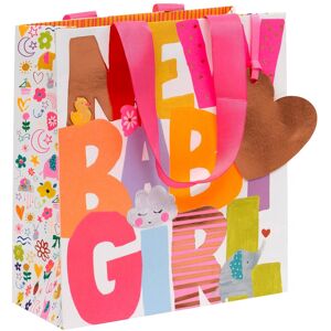 Glick Paper Salad New Baby Girl Medium Gift Bag Glick Paper Salad New Baby Girl Medium Gift Bag