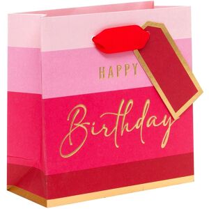 Glick Pink Happy Birthday Stripe Small Gift Bag Glick Pink Happy Birthday Stripe Small Gift Bag