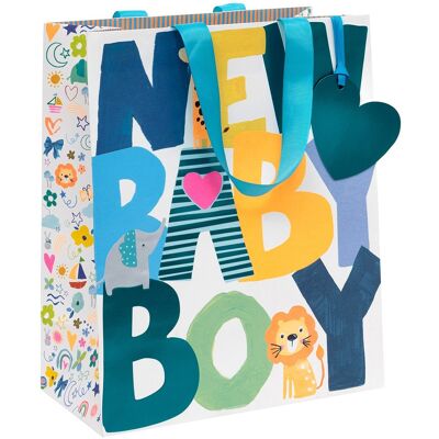 Glick Paper Salad New Baby Boy Large Gift Bag Glick Paper Salad New Baby Boy Large Gift Bag