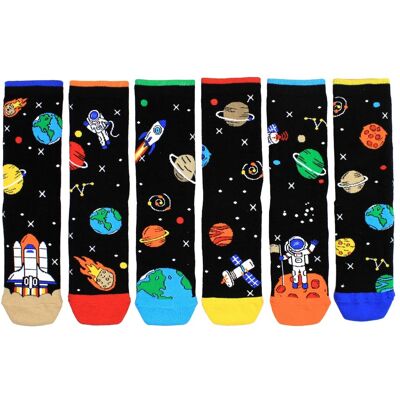 United Oddsocks Space Explorer Box Of 6 Kids Socks United Oddsocks Space Explorer Box Of 6 Kids Socks