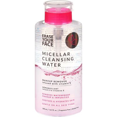 Erase Your Face 500ml Micellar Cleansing Water Erase Your Face 500ml Micellar Cleansing Water