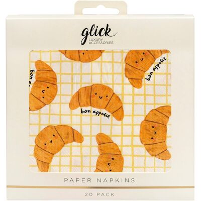 Glick Croissants Pack of 20 Napkins Glick Croissants Pack of 20 Napkins