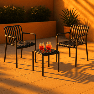 Jack Stonehouse 3-Piece Modern Garden Patio Set with 2x Chairs & 1 Jack Stonehouse 3-Piece Modern Garden Patio Set with 2x Chairs & 1