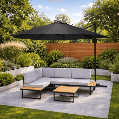 Jack Stonehouse 3m Roma Garden Parasol 180g Polyester Patio Umbrella S Jack Stonehouse 3m Roma Garden Parasol 180g Polyester Patio Umbrella S