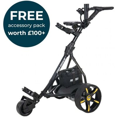 Pro Rider 36 Hole Electric Golf Trolley Colour: Black and Yellow Pro Rider 36 Hole Electric Golf Trolley Colour: Black and Yellow
