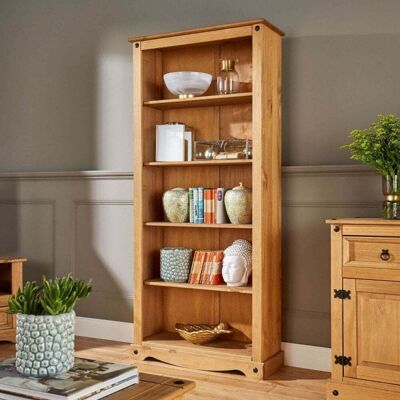 Home Source Tall Pine Bookcase - 5 Shelves Home Source Tall Pine Bookcase - 5 Shelves