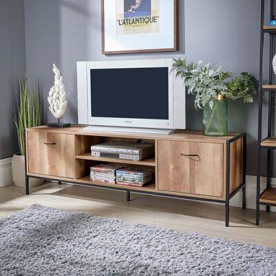 Home Source - TV Unit - Oak Finish - TV Unit Home Source - TV Unit - Oak Finish - TV Unit