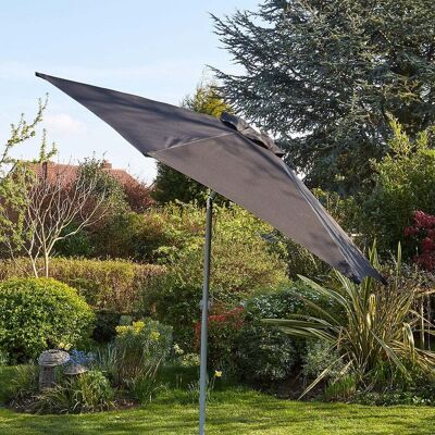 Gozo Crank & Tilt Aluminium Parasol 2.7m Black Gozo Crank & Tilt Aluminium Parasol 2.7m Black