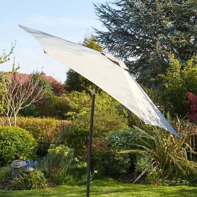 Gozo Crank & Tilt Aluminium Parasol 2.7m Grey Gozo Crank & Tilt Aluminium Parasol 2.7m Grey