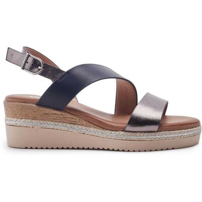 Moda In Pelle Joani Navy - Pewter Porvair 38 Size: UK 5 / EU 38 female Moda In Pelle Joani Navy - Pewter Porvair 38 Size: UK 5 / EU 38 female