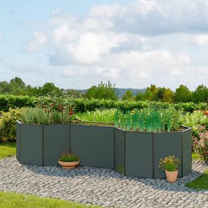 GFP 455 x 181 x 77 cm Raised garden bed, Anthracite grey - (GFPV00589) GFP 455 x 181 x 77 cm Raised garden bed, Anthracite grey - (GFPV00589)