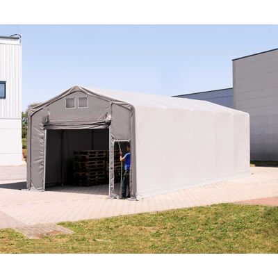 TOOLPORT 5x10m - 3.0m Sides Industrial Tent with pull-up gate, PRIMEtex 2300, grey without statics package - (79984) TOOLPORT 5x10m - 3.0m Sides Industrial Tent with pull-up gate, PRIMEtex 2300, grey without statics package - (79984)