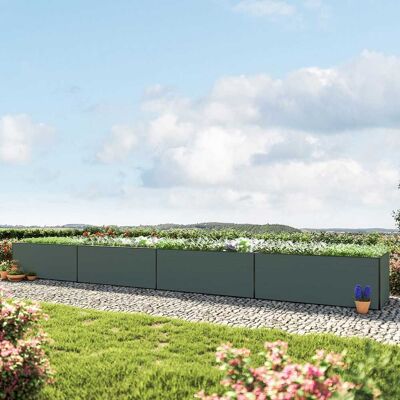 GFP Aluminium Raised Garden Bed - Expandable, Weatherproof - 771x119cm GFP Aluminium Raised Garden Bed - Expandable, Weatherproof - 771x119cm