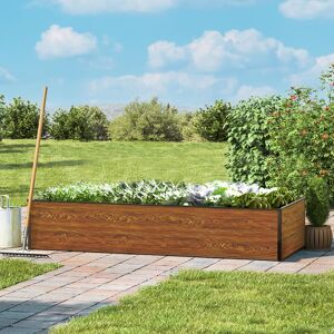 GFP 195 x 77 x 39 cm Raised garden bed, Wood-finish - (GFPV00518) GFP 195 x 77 x 39 cm Raised garden bed, Wood-finish - (GFPV00518)
