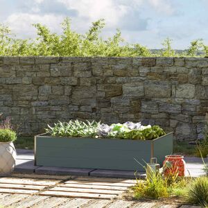 GFP Aluminium Raised Garden Bed - 0.99x1.95m Waterproof Anthracite GFP Aluminium Raised Garden Bed - 0.99x1.95m Waterproof Anthracite