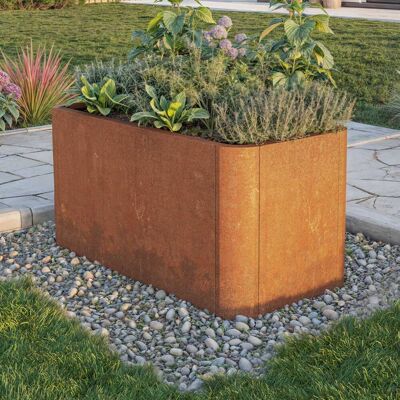PRIMEYARD 80 x 40 x 40 cm Raised garden bed, corten steel, rust-like finish, incl. steel drainage panel - (GFPV01063) PRIMEYARD 80 x 40 x 40 cm Raised garden bed, corten steel, rust-like finish, incl. steel drainage panel - (GFPV01063)