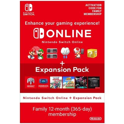 Nintendo Switch Online 12 Month Family Membership + Expansion Pack 365 Days Download ( Uk - EU) Nintendo Switch Online 12 Month Family Membership + Expansion Pack 365 Days Download ( Uk - EU)